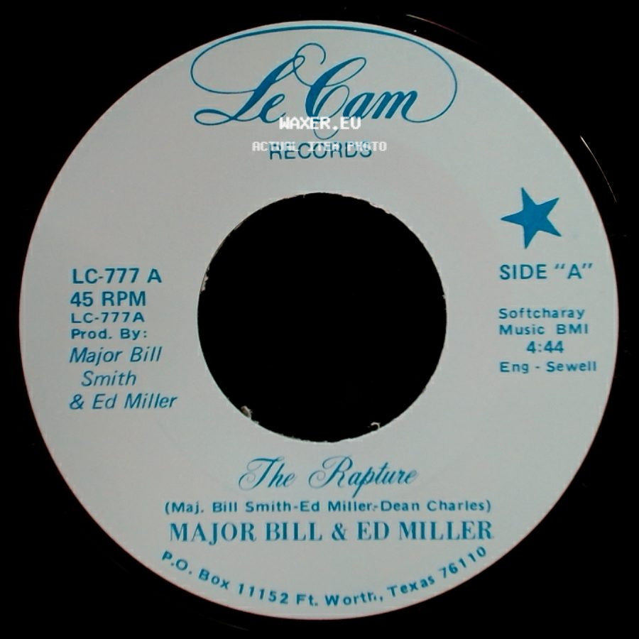 Major Bill & Ed Miller - (Theme From) The Rapture / The Rapture side B