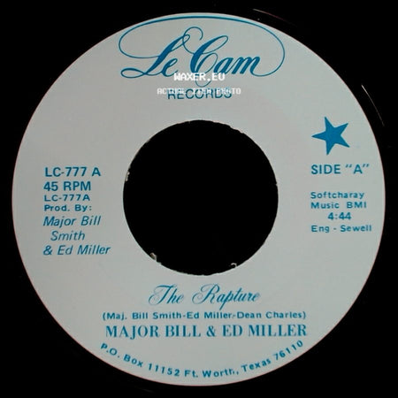 Major Bill & Ed Miller - (Theme From) The Rapture / The Rapture side B