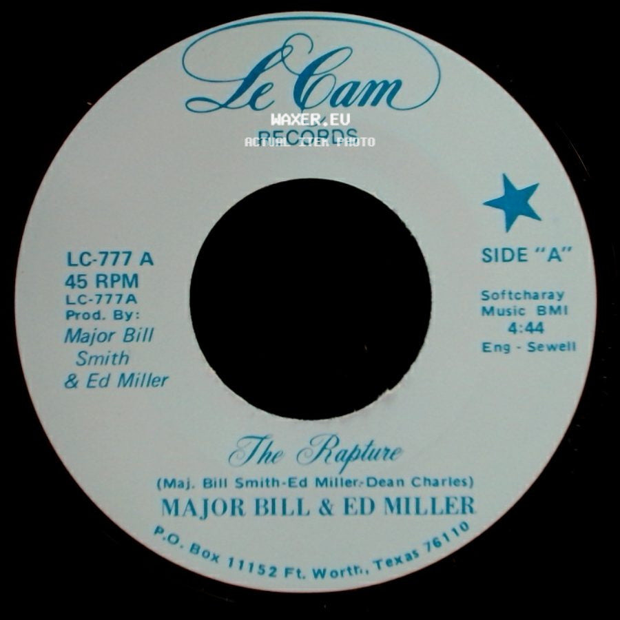 Major Bill & Ed Miller - (Theme From) The Rapture / The Rapture side B