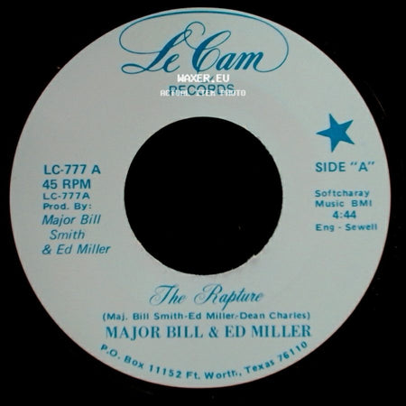 Major Bill & Ed Miller - (Theme From) The Rapture / The Rapture side B