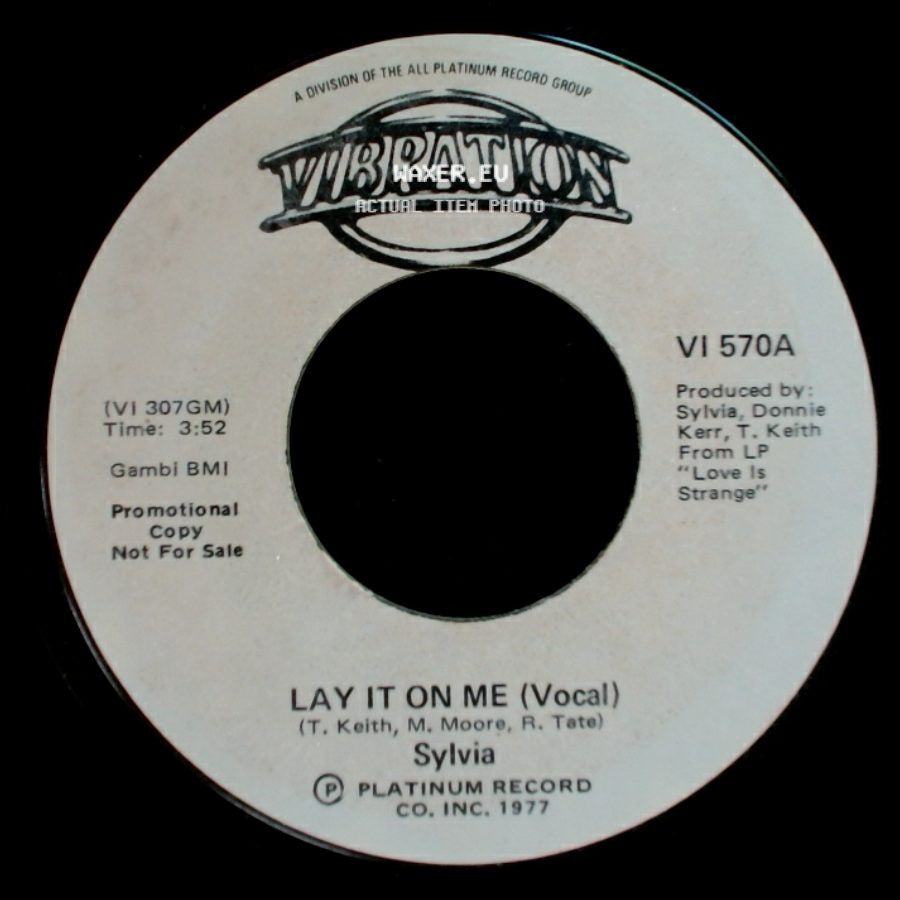 Sylvia - Lay It On Me (Vocal) / Lay It On Me (Vocal) side A