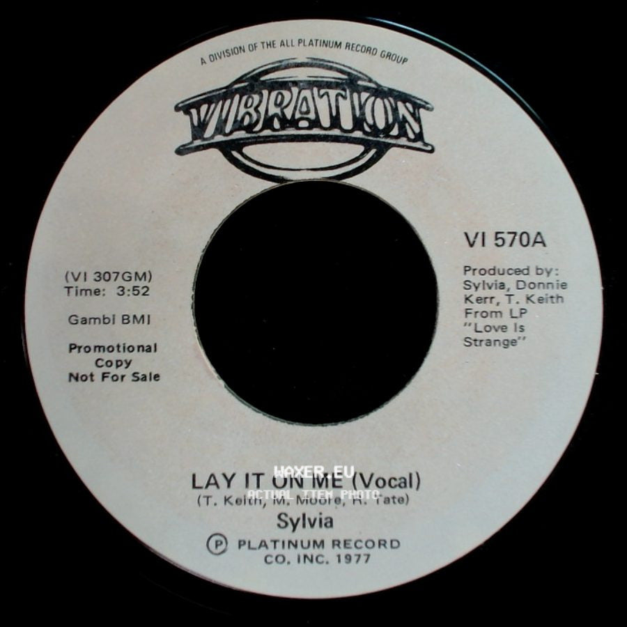 Sylvia - Lay It On Me (Vocal) / Lay It On Me (Vocal) side A