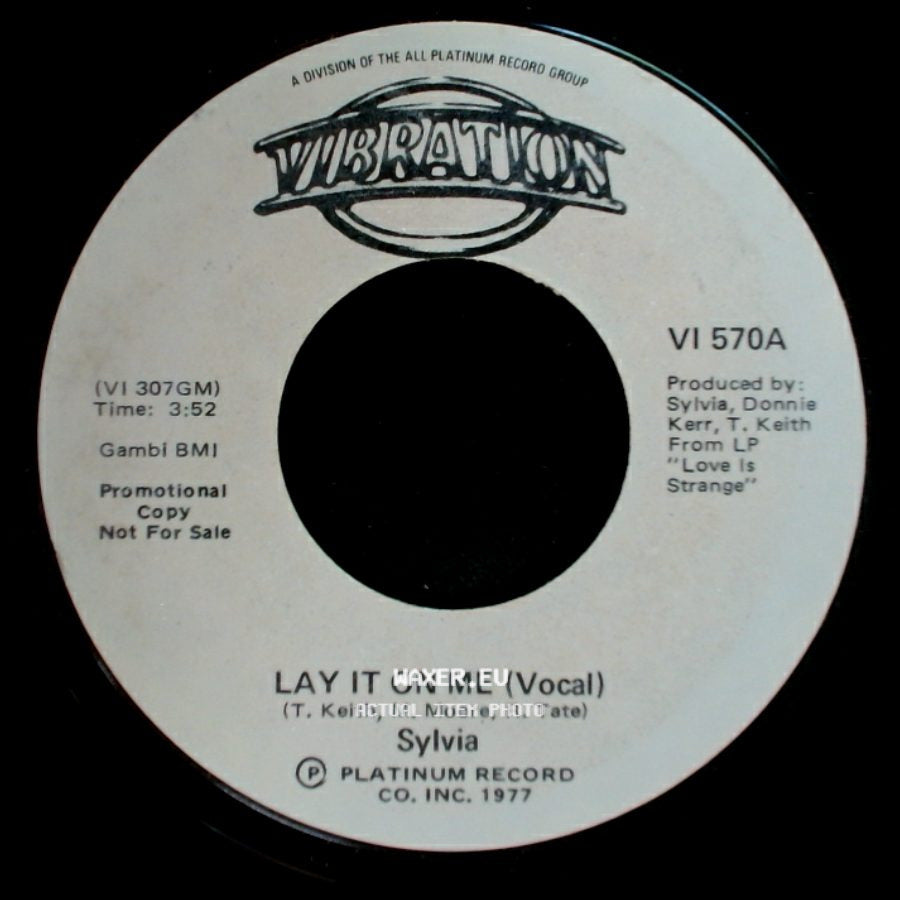 Sylvia - Lay It On Me (Vocal) / Lay It On Me (Vocal) side B