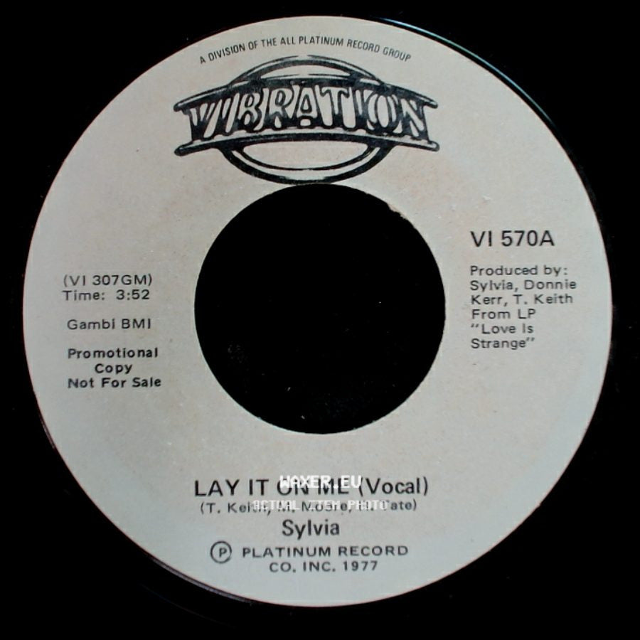 Sylvia - Lay It On Me (Vocal) / Lay It On Me (Vocal) side A