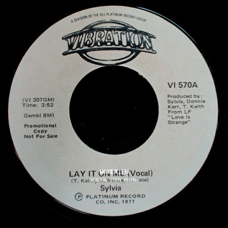 Sylvia - Lay It On Me (Vocal) / Lay It On Me (Vocal) side A