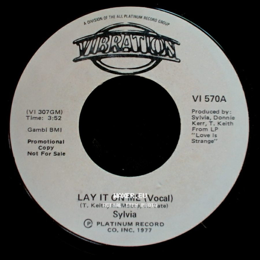 Sylvia - Lay It On Me (Vocal) / Lay It On Me (Vocal) side A