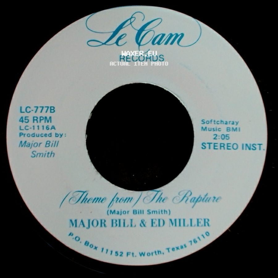 Major Bill & Ed Miller - The Rapture / (Theme From) The Rapture side B