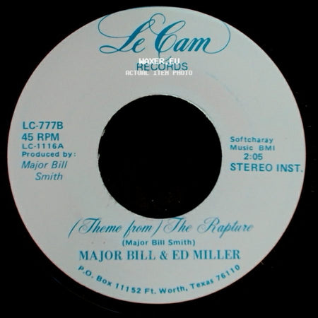 Major Bill & Ed Miller - The Rapture / (Theme From) The Rapture side B