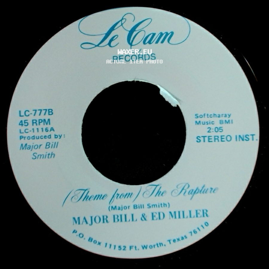 Major Bill & Ed Miller - The Rapture / (Theme From) The Rapture side B