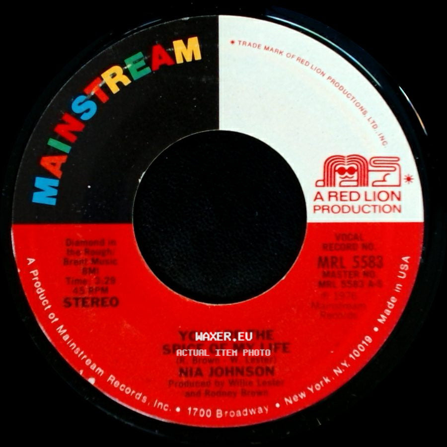 Nia Johnson - Plain Out Of Luck / You Are The Spice Of My Life side B