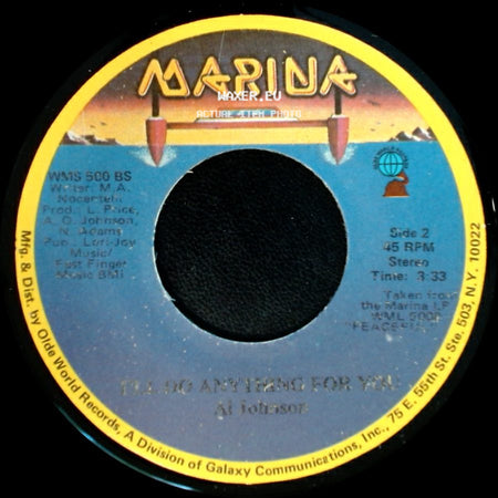 Al Johnson - It's Not Too Late / I'll Do Anything For You side B