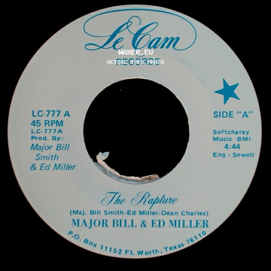 Major Bill & Ed Miller - The Rapture / /Theme From/ The Rapture side A