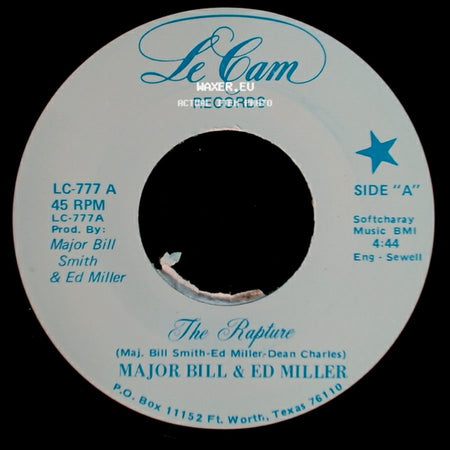 Major Bill & Ed Miller - The Rapture / /Theme From/ The Rapture side A