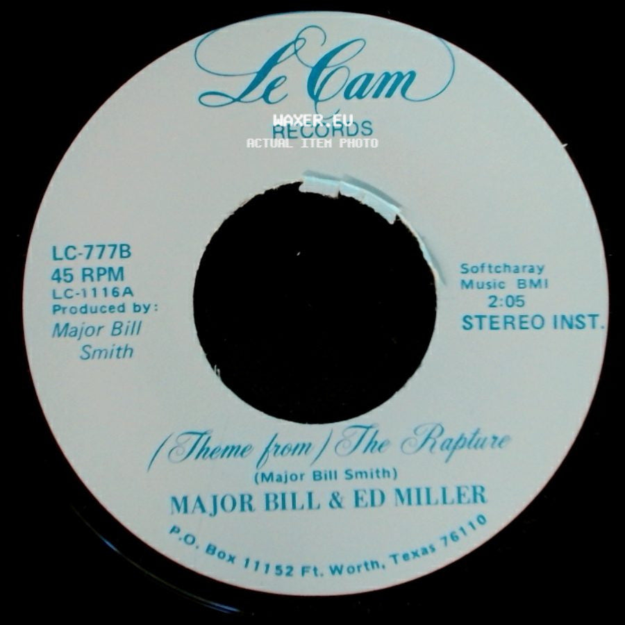 Major Bill & Ed Miller - The Rapture / (Theme From) The Rapture side B