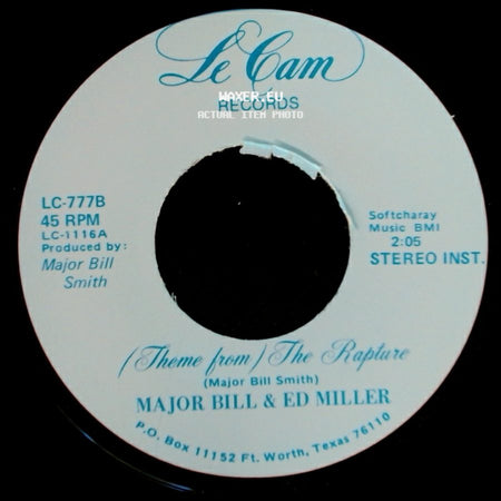 Major Bill & Ed Miller - The Rapture / (Theme From) The Rapture side B
