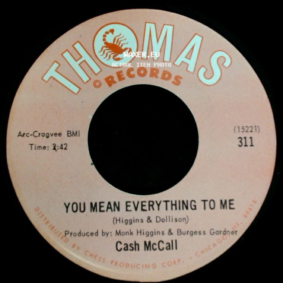 Cash Mccall - That Lucky Old Sun / You Mean Everything To Me side B