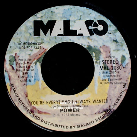 Power - Groovin' / You're Everything I Always Wanted side B