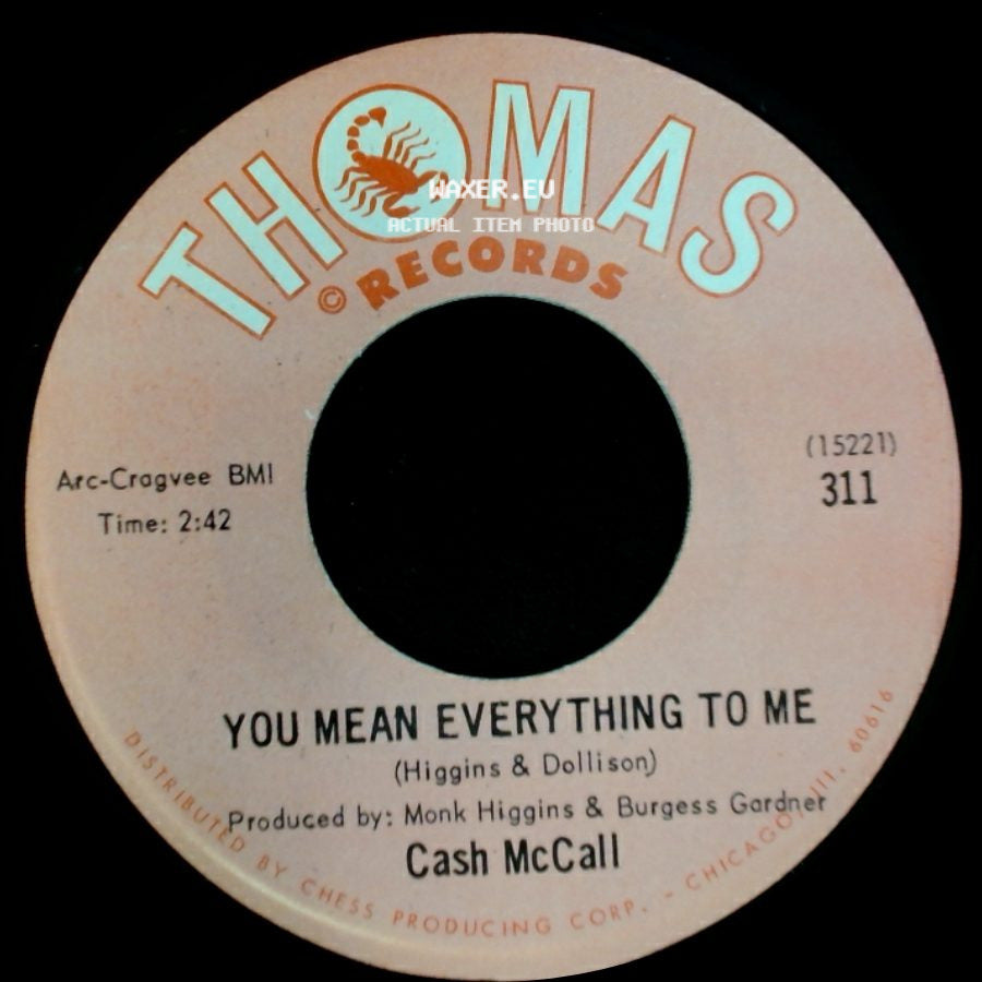 Cash Mccall - You Mean Everything To Me / That Lucky Old Sun side A