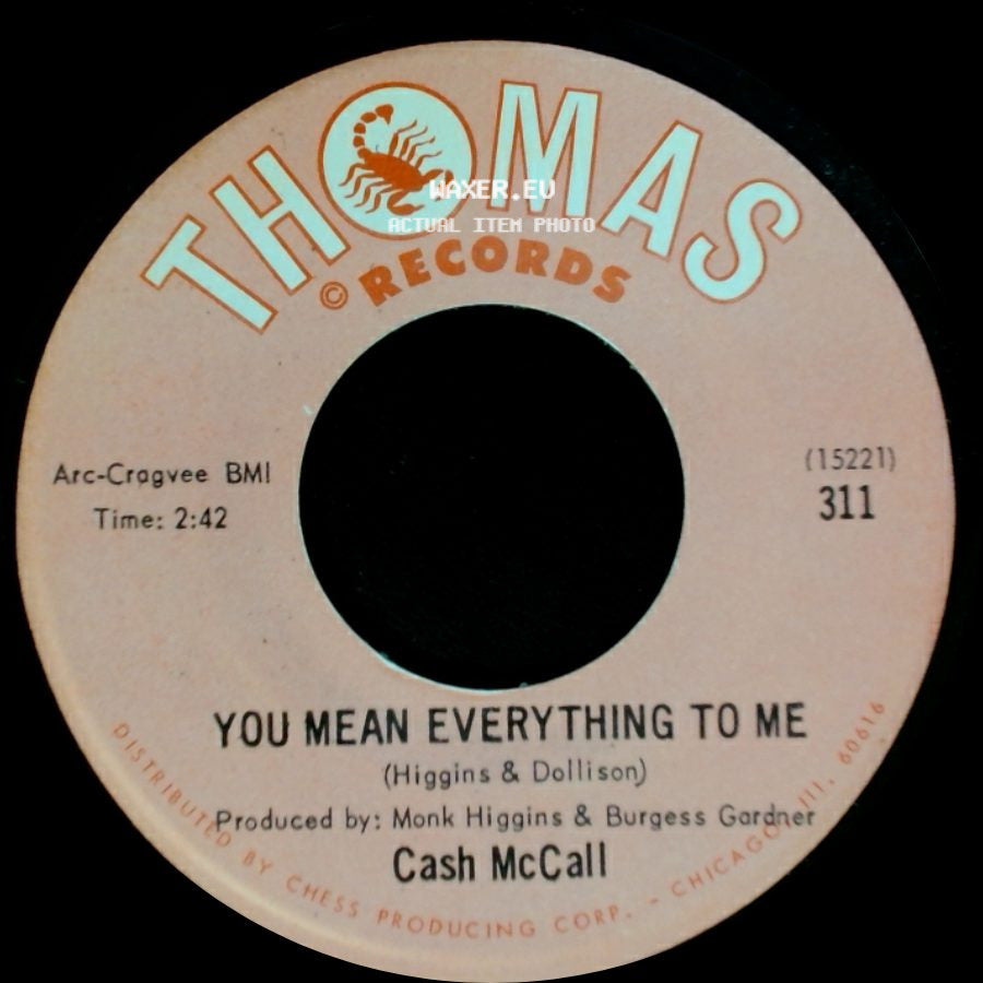 Cash Mccall - That Lucky Old Sun / You Mean Everything To Me side B