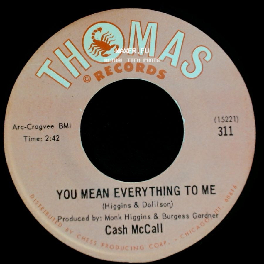 Cash Mccall - That Lucky Old Sun / You Mean Everything To Me side B