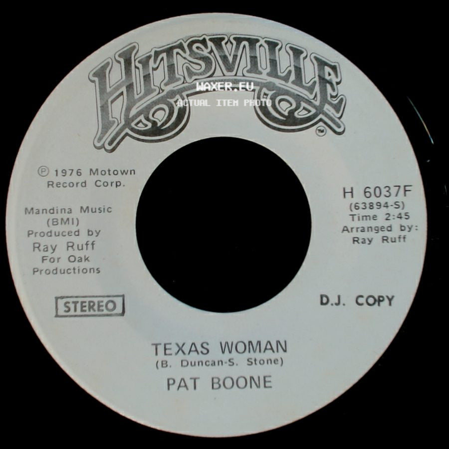 Pat Boone - Texas Woman / Texas Woman side A