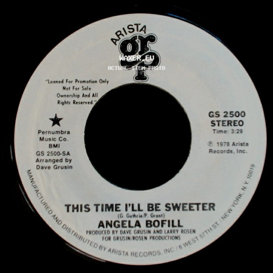 Angela Bofill - This Time I'll Be Sweeter / This Time I'll Be Sweeter side A