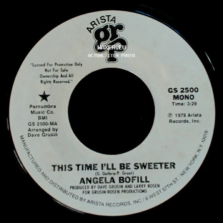 Angela Bofill - This Time I'll Be Sweeter / This Time I'll Be Sweeter side B