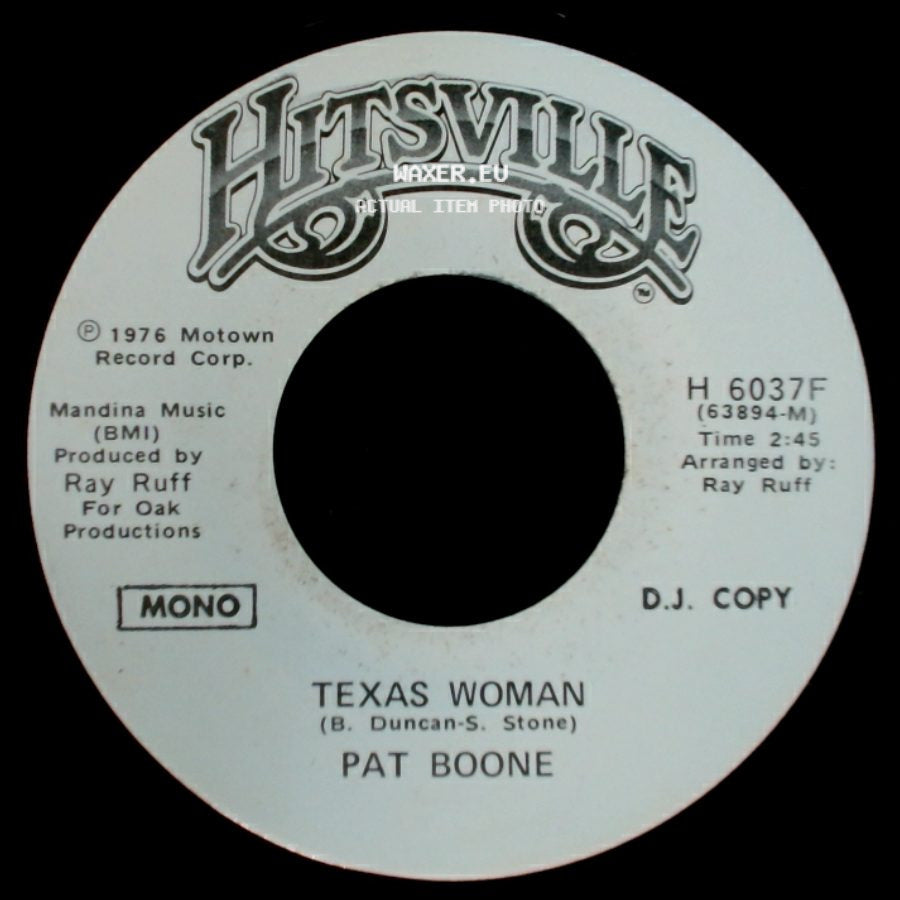 Pat Boone - Texas Woman / Texas Woman side A