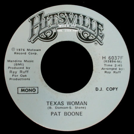 Pat Boone - Texas Woman / Texas Woman side A