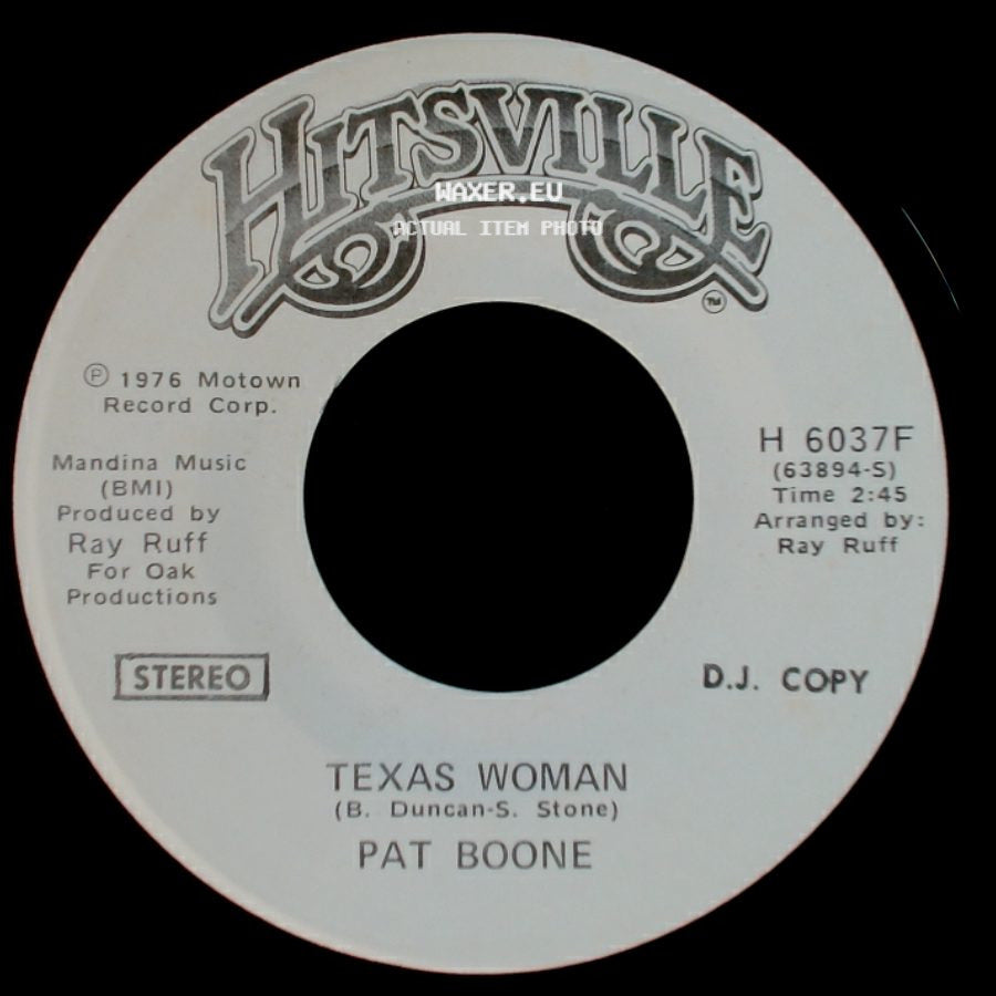 Pat Boone - Texas Woman / Texas Woman side B