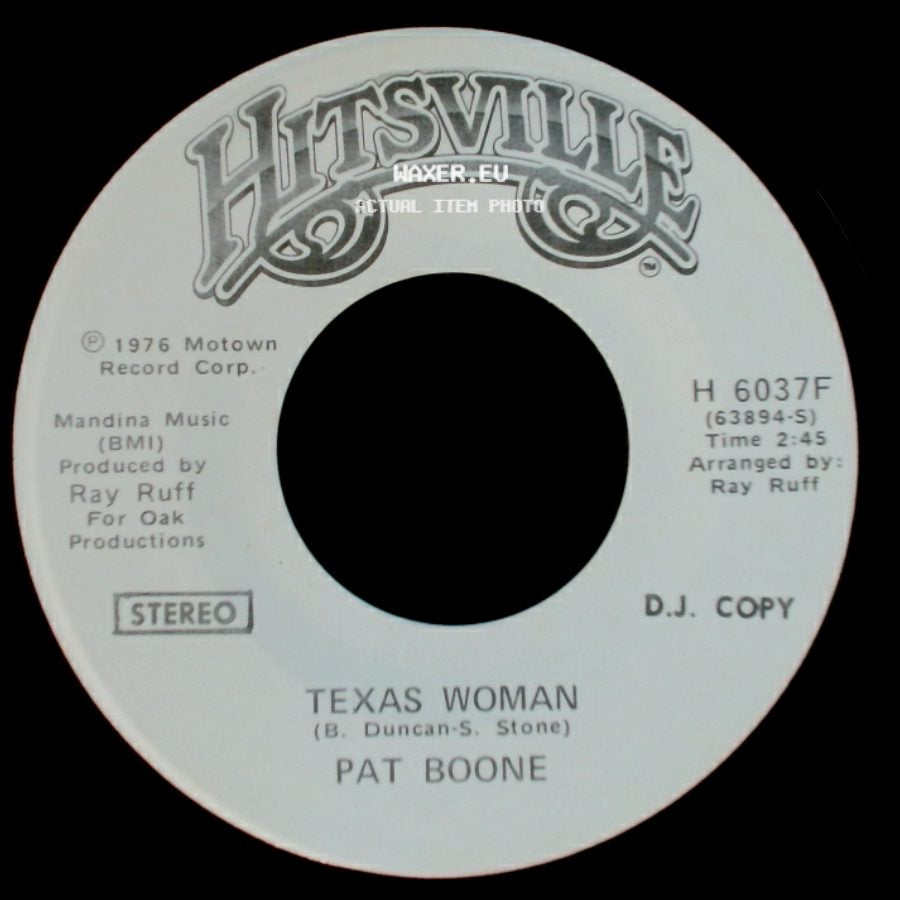 Pat Boone - Texas Woman / Texas Woman side B
