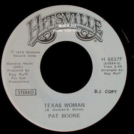Pat Boone - Texas Woman / Texas Woman side B