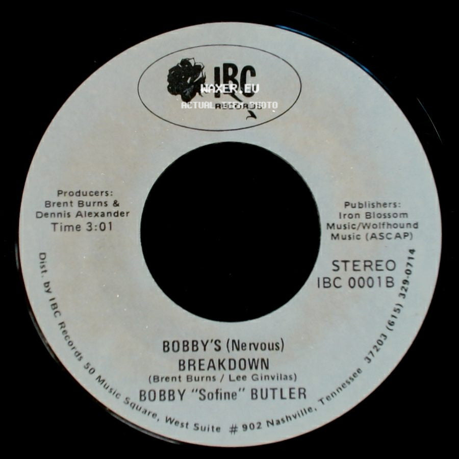 Bobby "Sofine" Butler - Bobby's (Nervous) Breakdown / Cheaper Crude Or No More Food side A