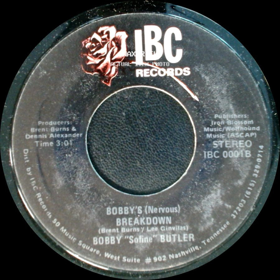 Bobby "Sofine" Butler - Bobby's (Nervous) Breakdown / Cheaper Crude Or No More Food side A