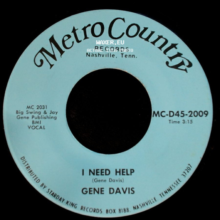 Gene Davis - I Need Help / I Gotta Finish That Dream side A
