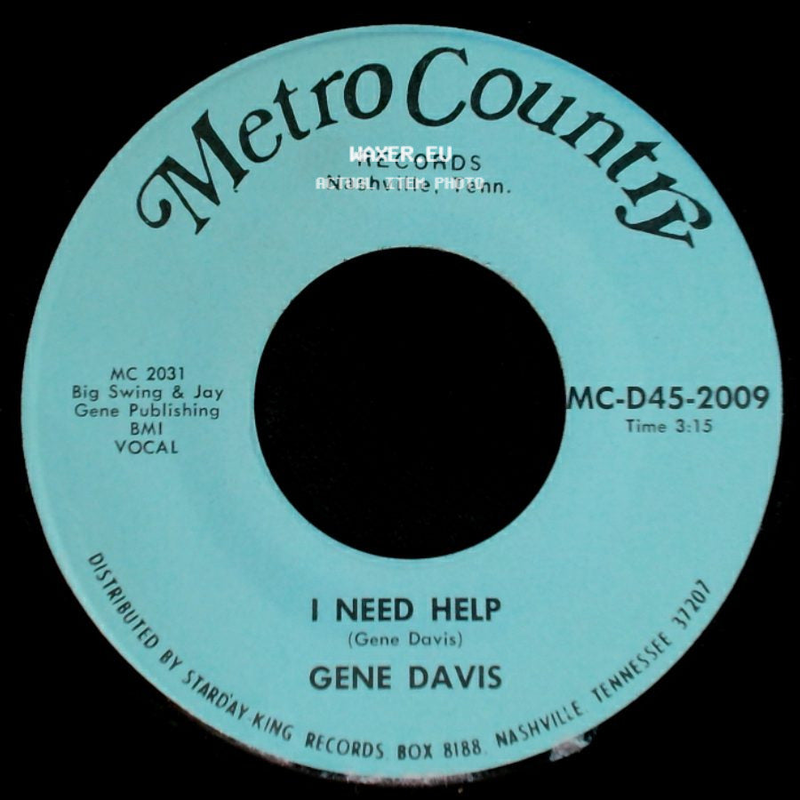 Gene Davis - I Need Help / I Gotta Finish That Dream side A