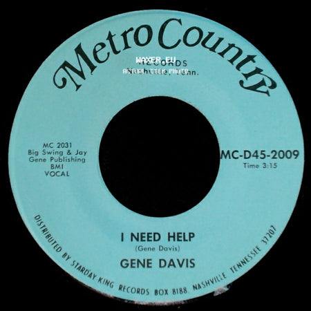 Gene Davis - I Need Help / I Gotta Finish That Dream side A