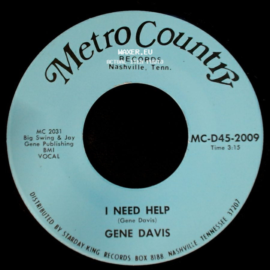 Gene Davis - I Need Help / I Gotta Finish That Dream side A