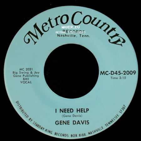 Gene Davis - I Gotta Finish That Dream / I Need Help side B