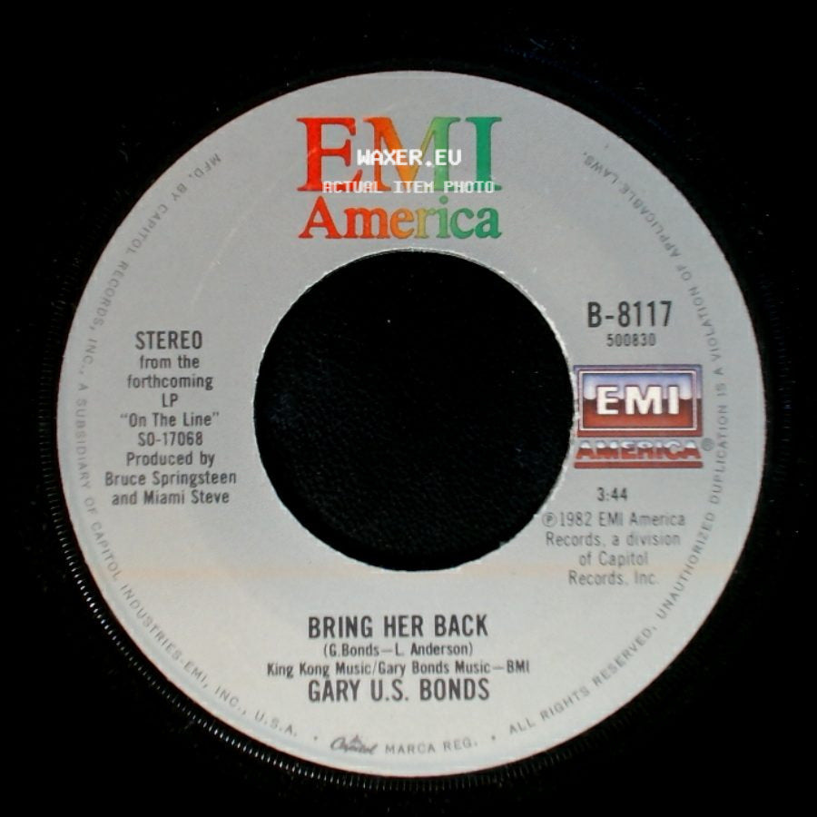 Gary U.S. Bonds - Bring Her Back / Out Of Work side A