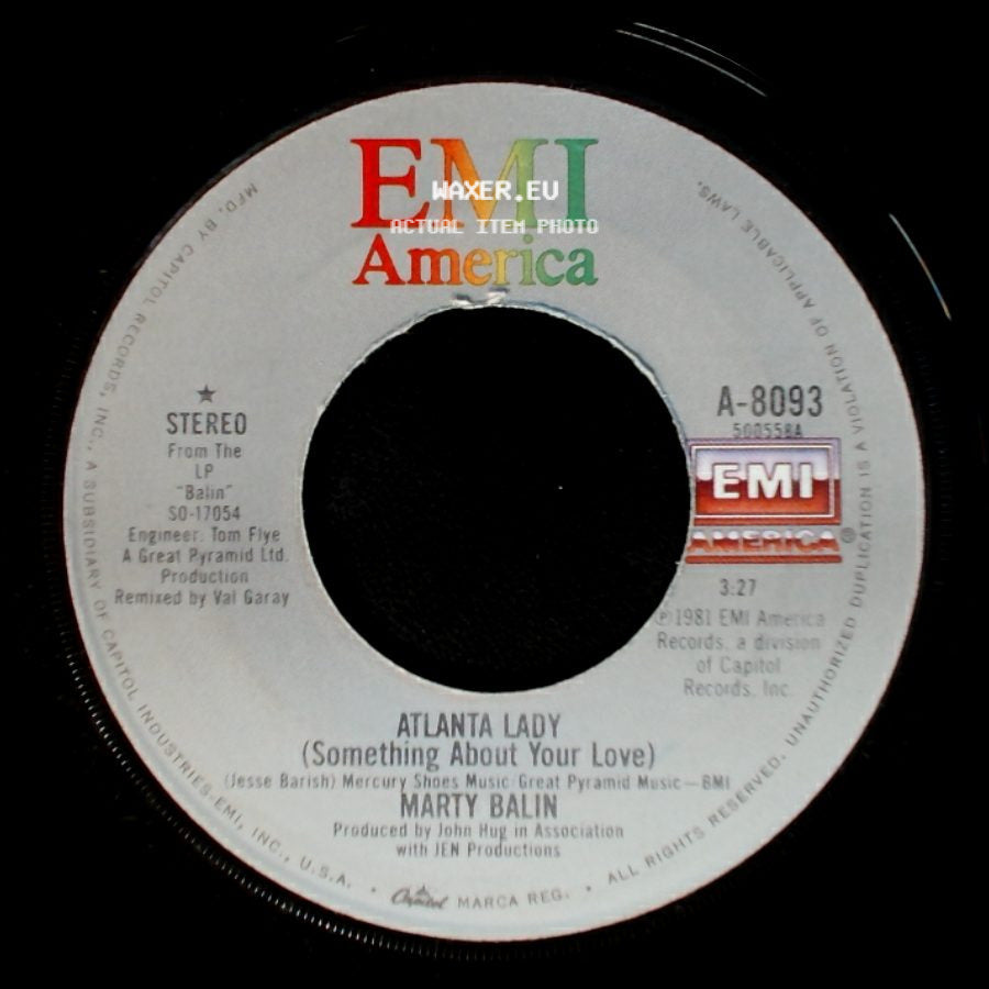 Marty Balin - Atlanta Lady (Something About Your Love) / Lydia! side A