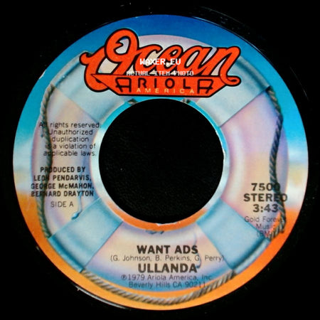 Ullanda - Want Ads / Around And Around side A