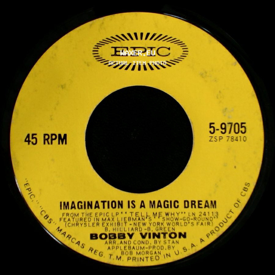 Bobby Vinton - Clinging Vine / Imagination Is A Magic Dream side B