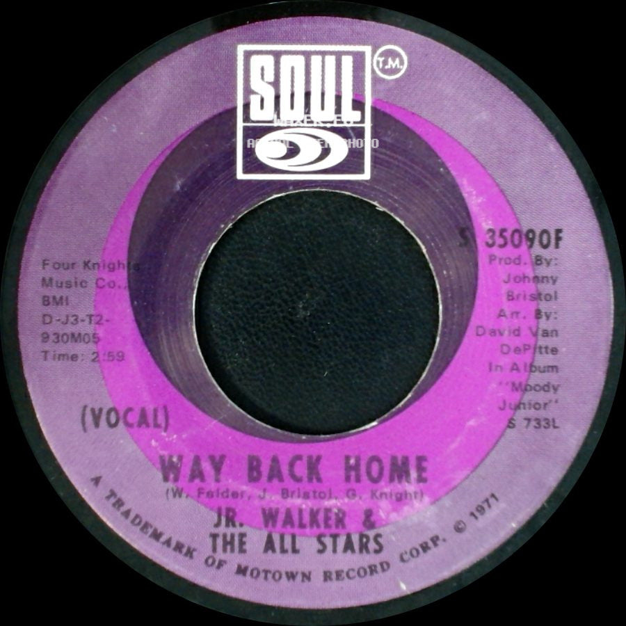 Jr. Walker & The All Stars - Way Back Home (Instrumental) / Way Back Home side B
