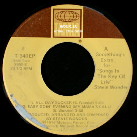 Stevie Wonder - Something Extra For "Songs In The Key Of Life" / Something's Extra For 'songs In The Key Of Life' side B