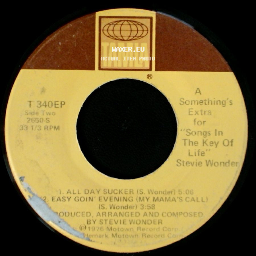 Stevie Wonder - Something Extra For "Songs In The Key Of Life" / Something's Extra For 'songs In The Key Of Life' side B