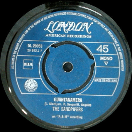 The Sandpipers - Guantanamera / What Makes You Dream, Pretty Girl? side A
