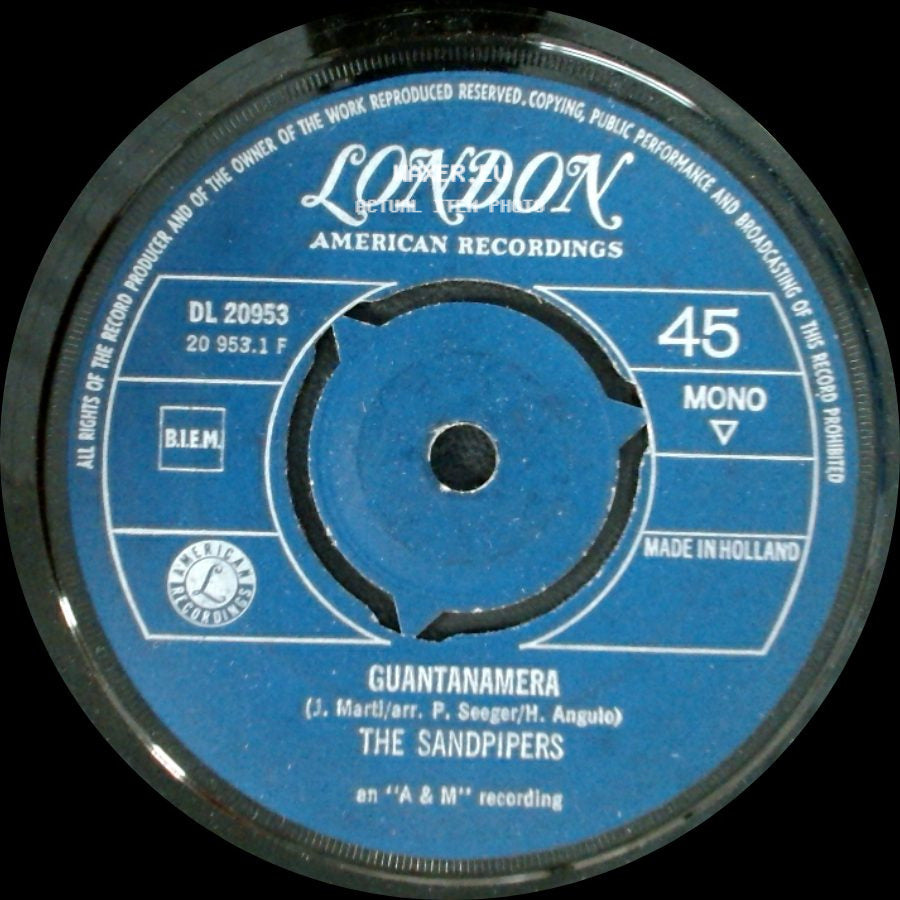 The Sandpipers - Guantanamera / What Makes You Dream, Pretty Girl? side A