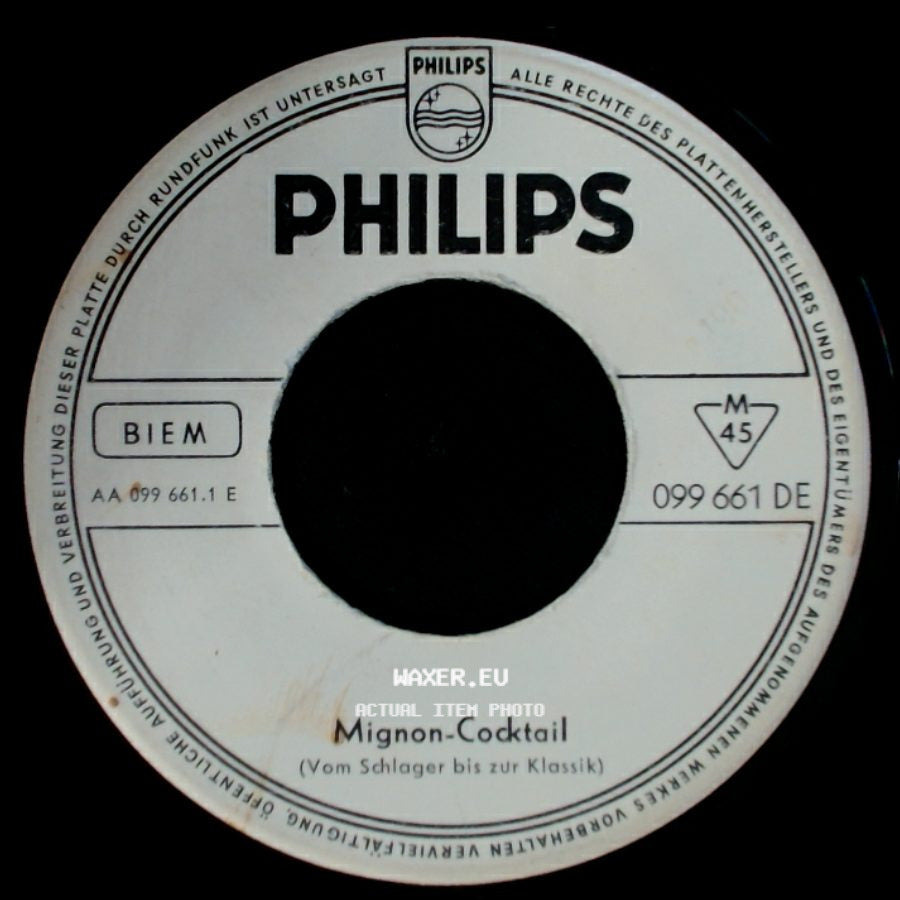 Unknown Artist - Mignon-Cocktail (Vom Schlager Bis Zur Klassik) / Mignon-Cocktail side A
