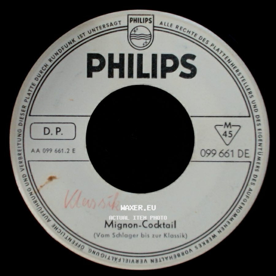 Unknown Artist - Mignon-Cocktail (Vom Schlager Bis Zur Klassik) / Mignon-Cocktail side B